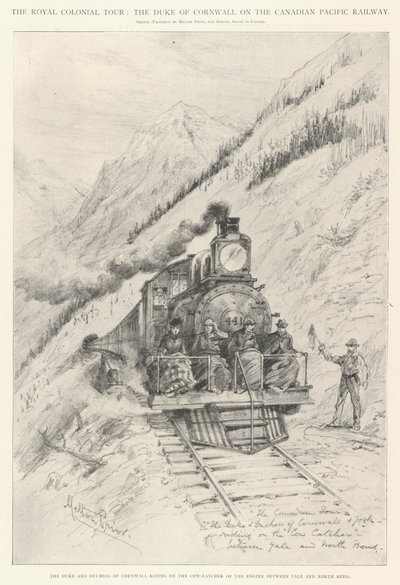 The Royal Colonial Tour, the Duke of Cornwall on the Canadian Pacific Railway by Melton Prior